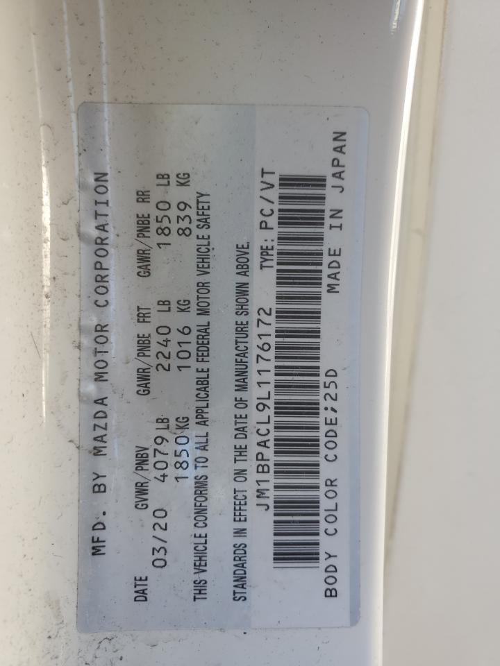 2020 Mazda 3 Select VIN: JM1BPACL9L1176172 Lot: 87222365