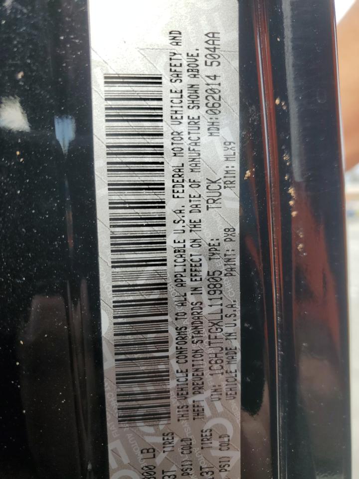 2020 Jeep Gladiator Overland VIN: 1C6HJTFGXLL119805 Lot: 92685805