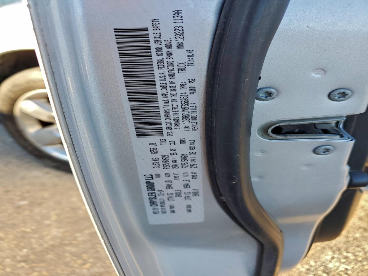 2015 Ram 1500 Slt VIN: 1C6RR7LM0FS560514 Lot: 94160255