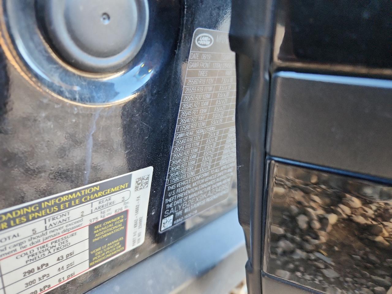 2019 Land Rover Range Rover Velar S VIN: SALYB2EX9KA234982 Lot: 90712135