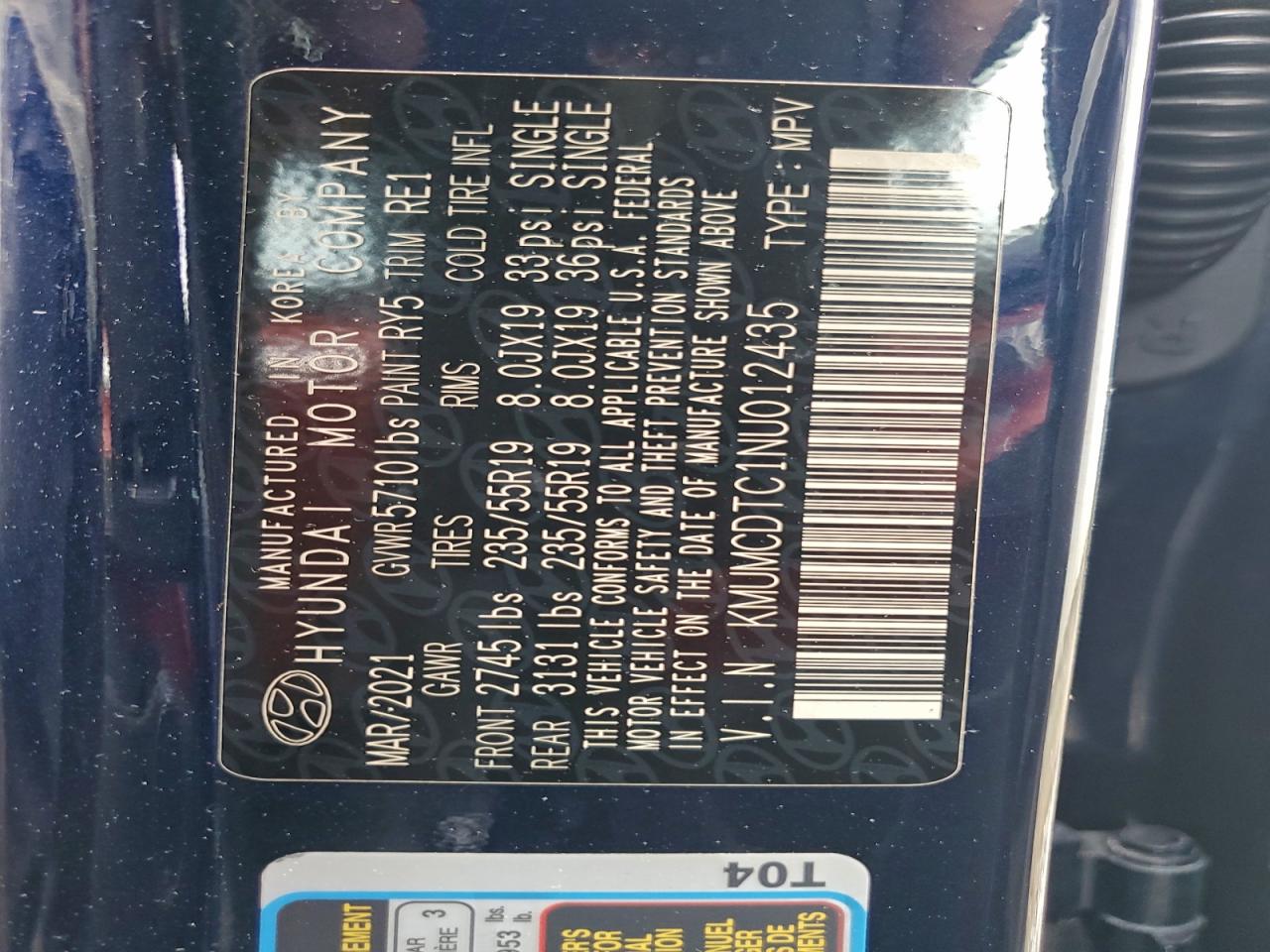 2022 Genesis Gv70 Base VIN: KMUMCDTC1NU012435 Lot: 93450735