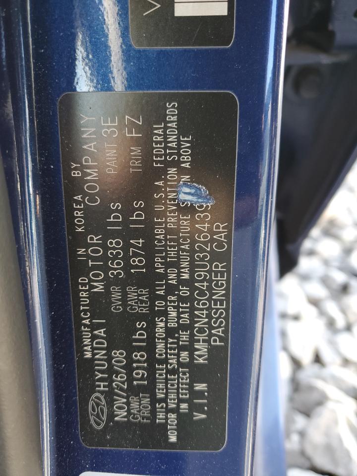 2009 Hyundai Accent Gls VIN: KMHCN46C49U326439 Lot: 92409985