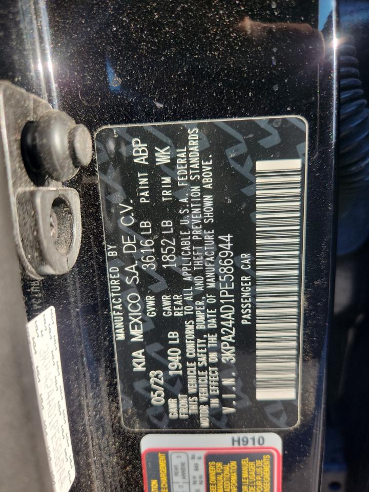 2023 Kia Rio Lx VIN: 3KPA24AD1PE586944 Lot: 93268295