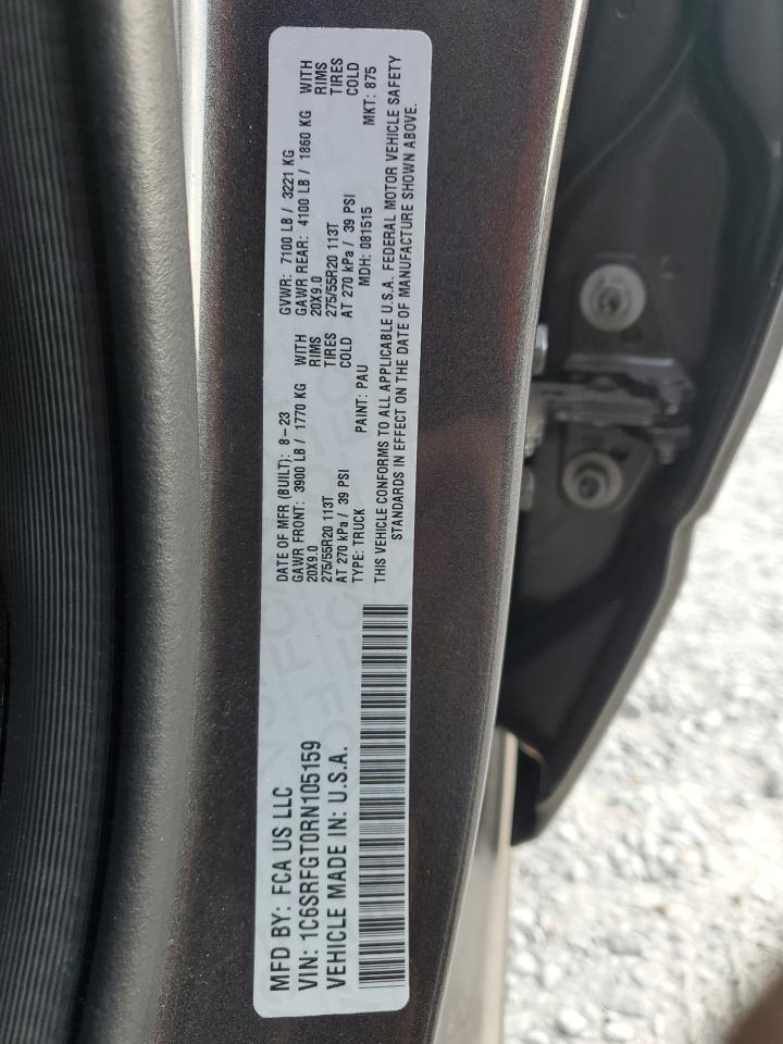 2024 Ram 1500 Tradesman VIN: 1C6SRFGT0RN105159 Lot: 93626805