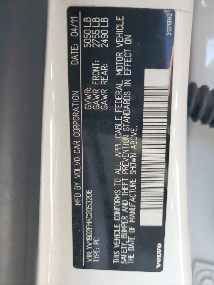 2012 Volvo S60 T6 VIN: YV1902FH4C2053206 Lot: 93524535