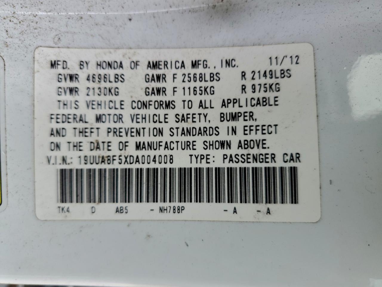 2013 Acura Tl Tech VIN: 19UUA8F5XDA004008 Lot: 93517515