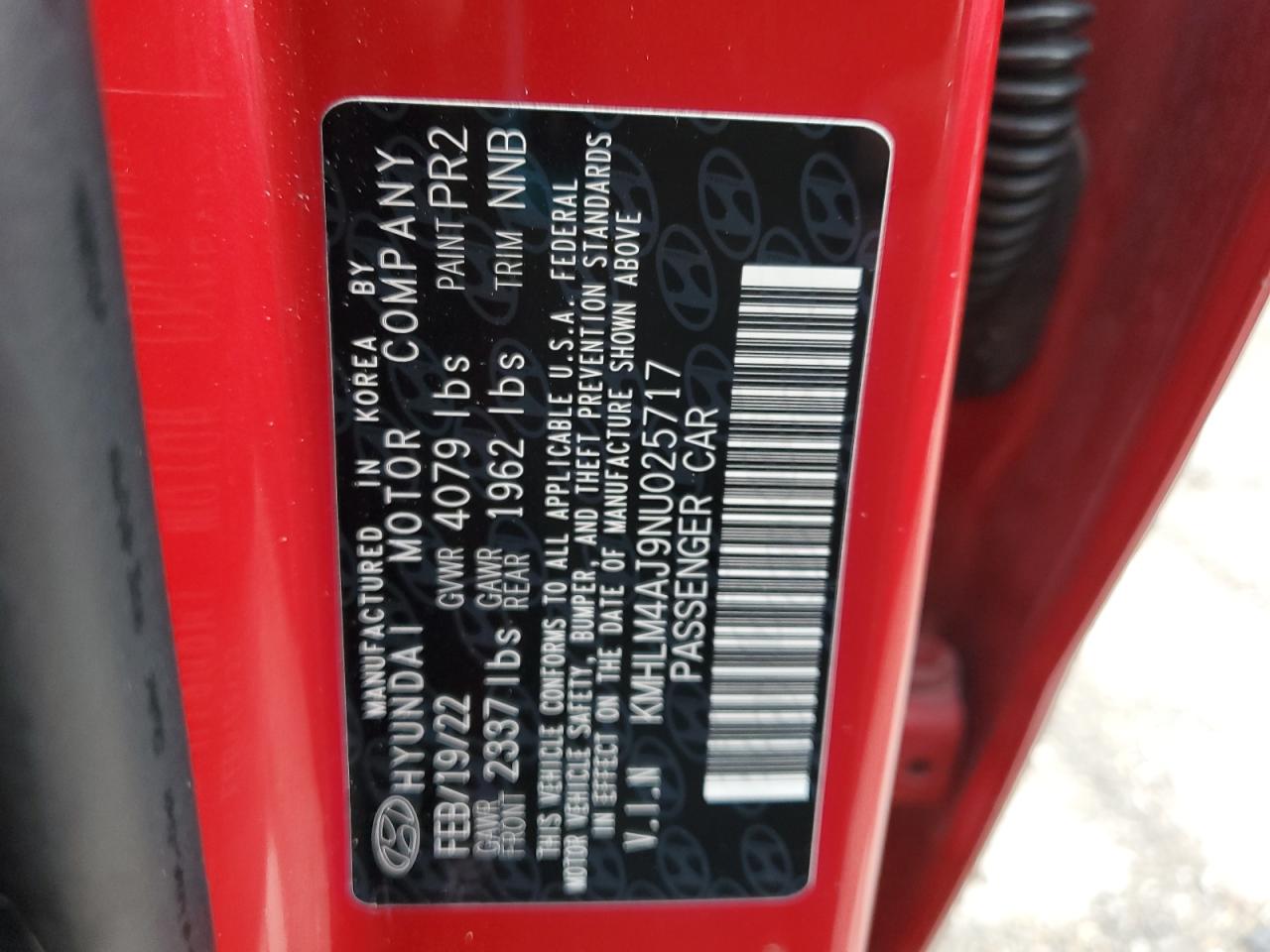 2022 Hyundai Elantra Blue VIN: KMHLM4AJ9NU025717 Lot: 93291975