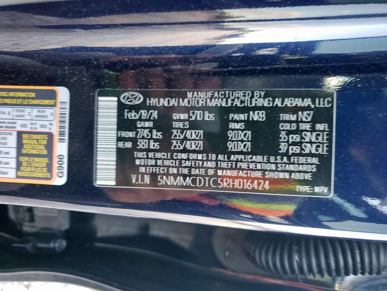 2024 Genesis Gv70 Base VIN: 5NMMCDTC5RH016424 Lot: 92892425