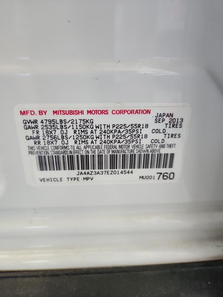 2014 Mitsubishi Outlander Se VIN: JA4AZ3A37EZ014544 Lot: 92711675