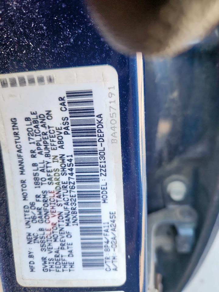 2006 Toyota Corolla Ce VIN: 1NXBR32E76Z744541 Lot: 93478365