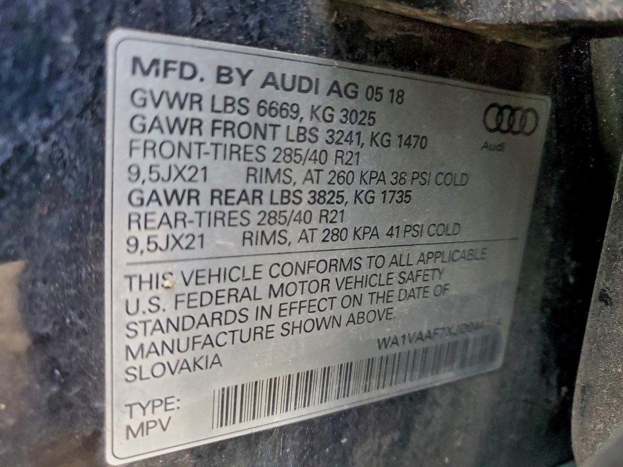 2018 Audi Q7 Prestige VIN: WA1VAAF7XJD044184 Lot: 94009385