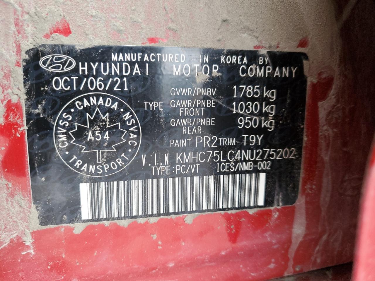 2022 Hyundai Ioniq Se VIN: KMHC75LC4NU275202 Lot: 92473285