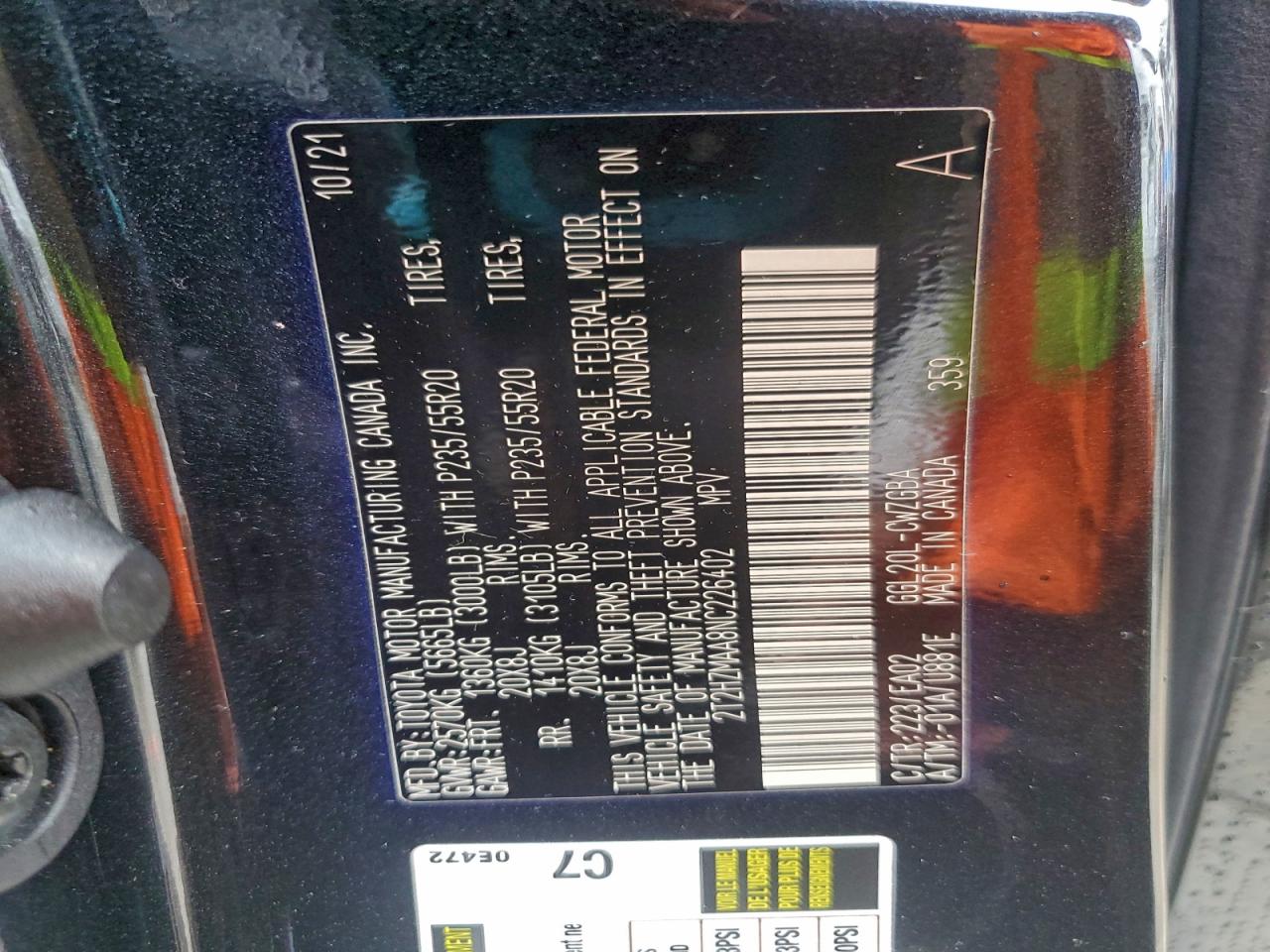 2022 Lexus Rx 350 VIN: 2T2HZMAA8NC226402 Lot: 94025705