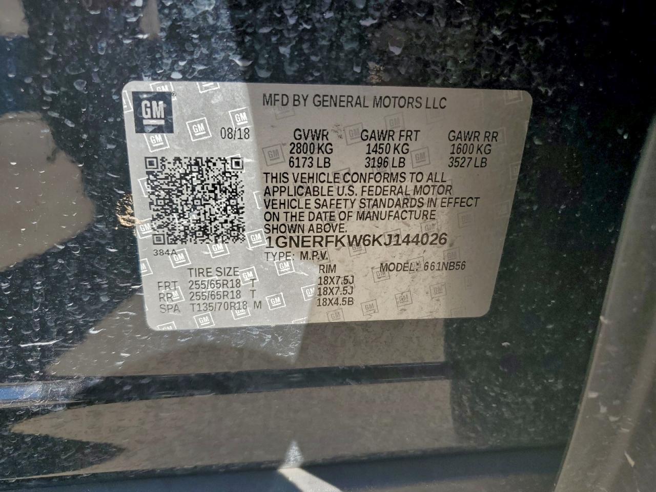 2019 Chevrolet Traverse Ls VIN: 1GNERFKW6KJ144026 Lot: 93926415