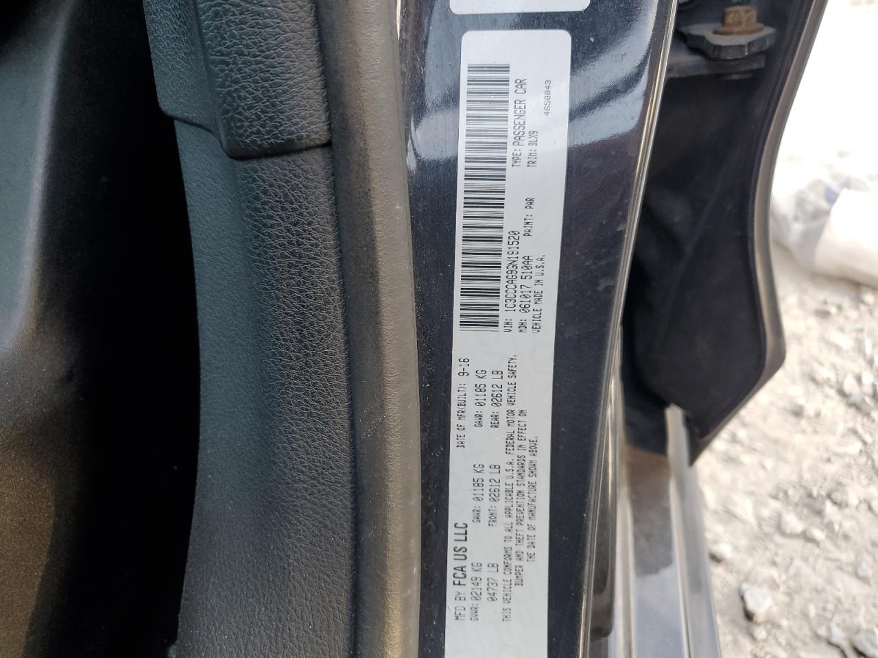 2016 Chrysler 200 Limited VIN: 1C3CCCAG9GN191520 Lot: 92636535