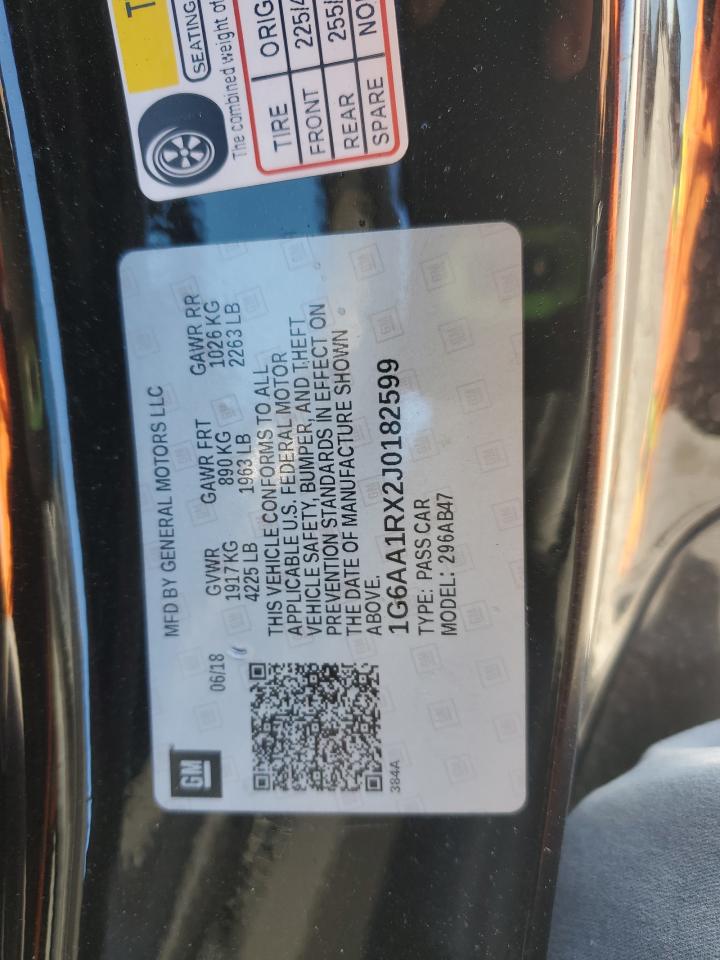 2018 Cadillac Ats VIN: 1G6AA1RX2J0182599 Lot: 91619535