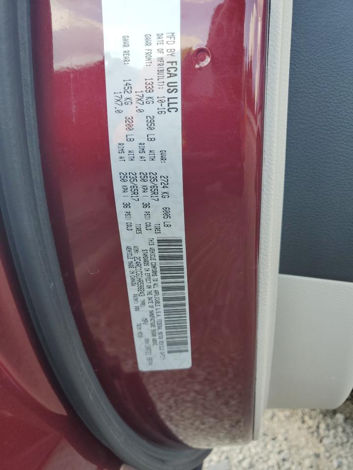 2017 Chrysler Pacifica Lx VIN: 2C4RC1CG1HR598243 Lot: 92707455