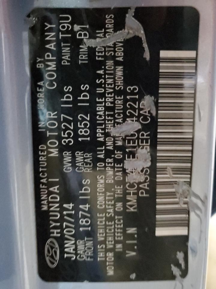 2014 Hyundai Accent Gls VIN: KMHCT4AE1EU642213 Lot: 92579295