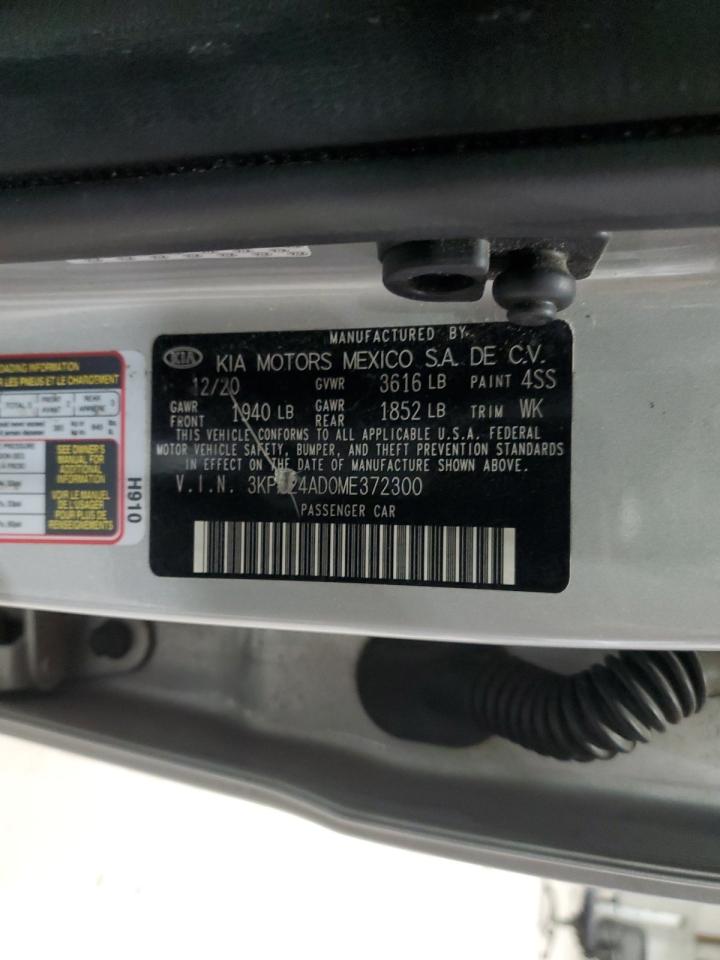 2021 Kia Rio Lx VIN: 3KPA24AD0ME372300 Lot: 92015385