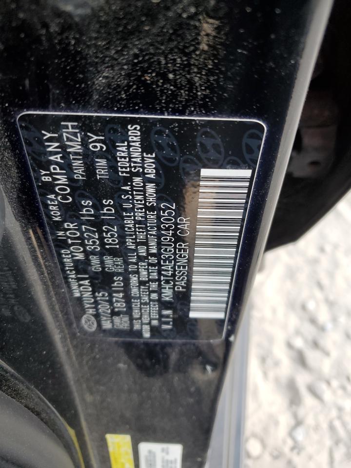 2016 Hyundai Accent Se VIN: KMHCT4AE3GU943052 Lot: 92924605