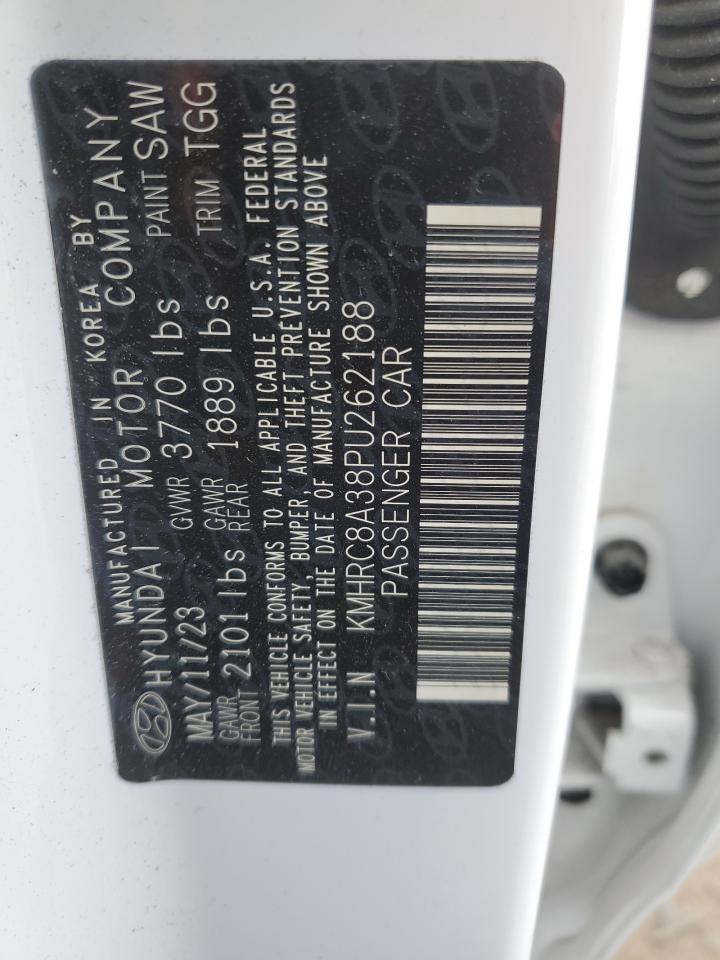 2023 Hyundai Venue Sel VIN: KMHRC8A38PU262188 Lot: 91609125