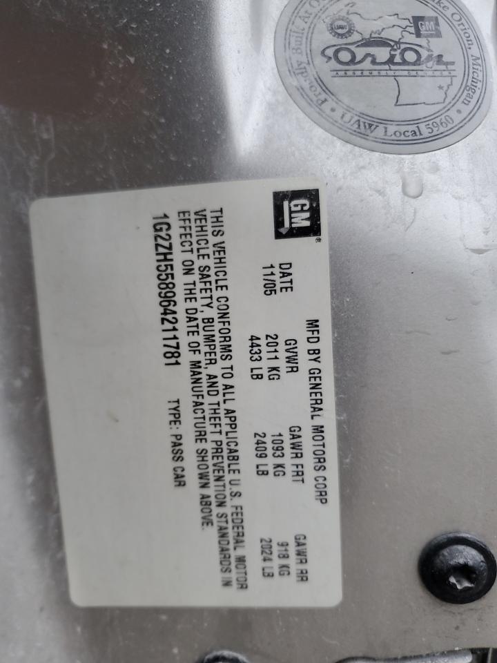 2006 Pontiac G6 Gt VIN: 1G2ZH558964211781 Lot: 93546985