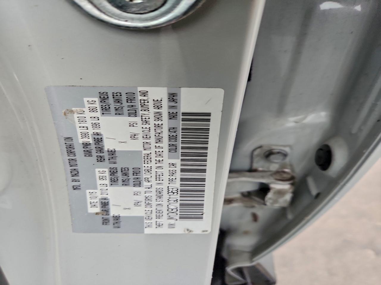 2016 Mazda Cx-3 Touring VIN: JM1DKBC71G0119637 Lot: 93888375