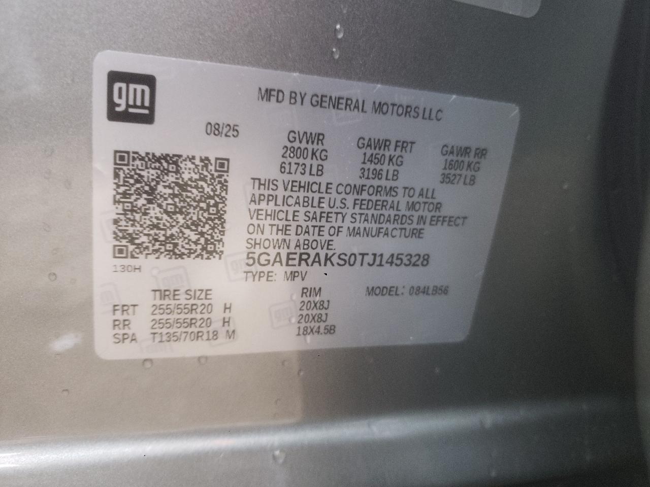 2026 Buick Enclave Preferred VIN: 5GAERAKS0TJ145328 Lot: 91698445