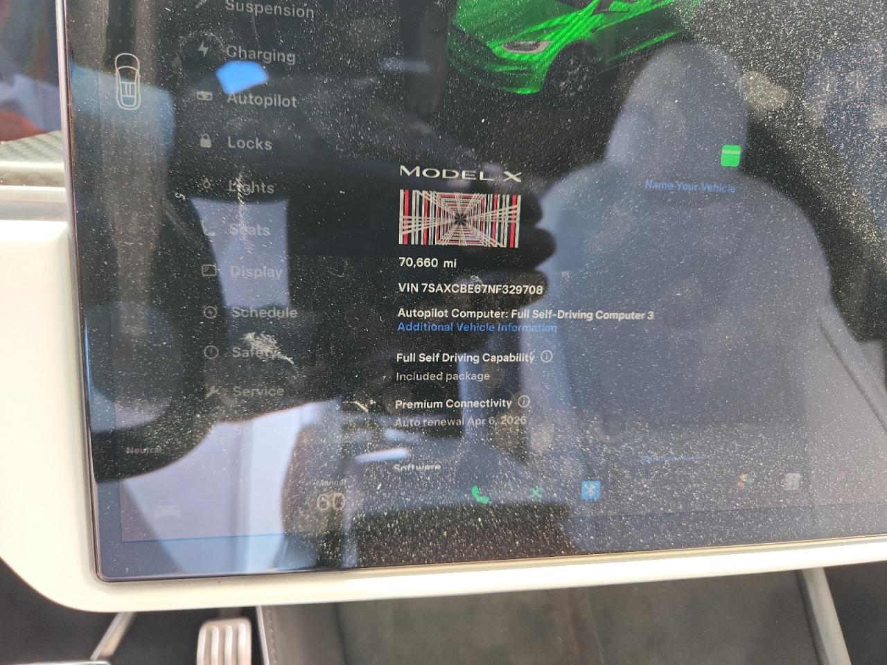 2022 Tesla Model X VIN: 7SAXCBE67NF329708 Lot: 92099555