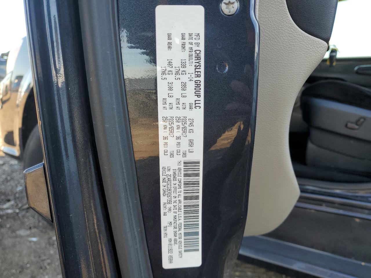 2014 Dodge Grand Caravan Sxt VIN: 2C4RDGCG9ER267356 Lot: 93105165