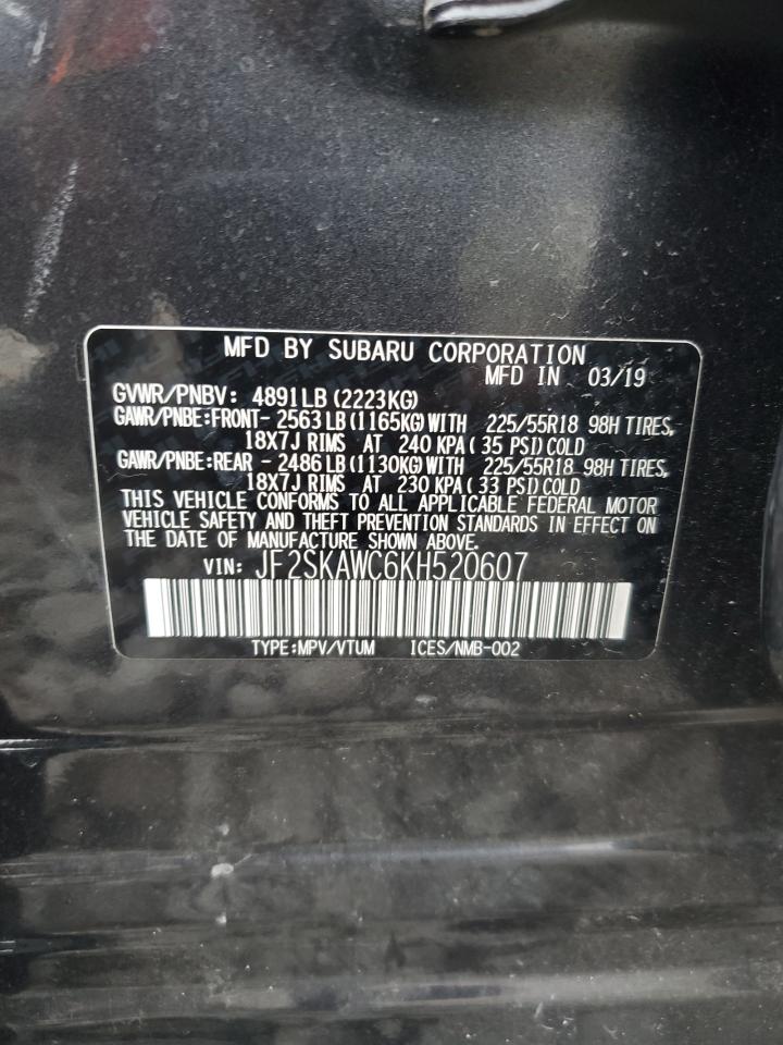 2019 Subaru Forester Touring VIN: JF2SKAWC6KH520607 Lot: 93672385