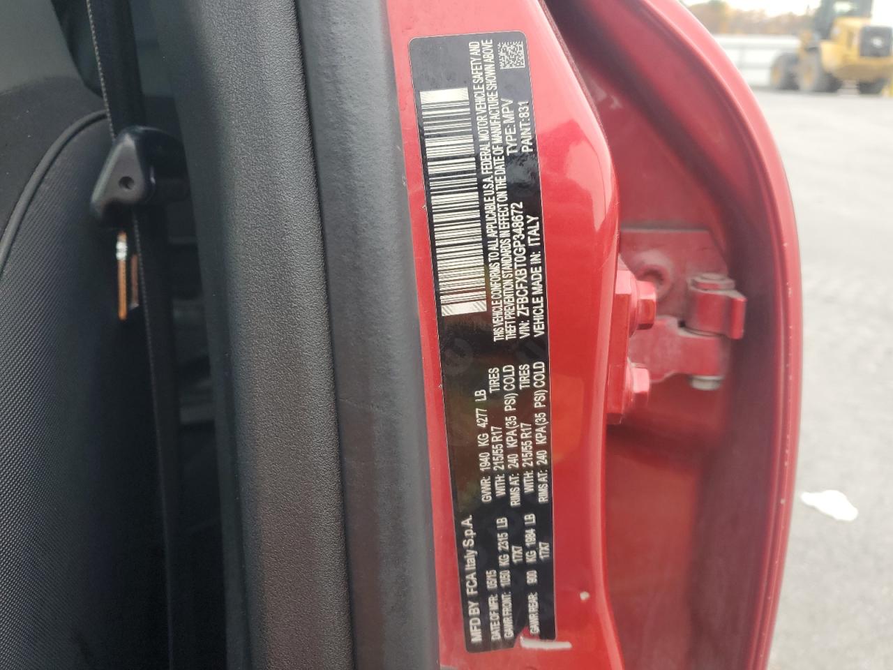 2016 Fiat 500X Easy VIN: ZFBCFXBT0GP348672 Lot: 90496105