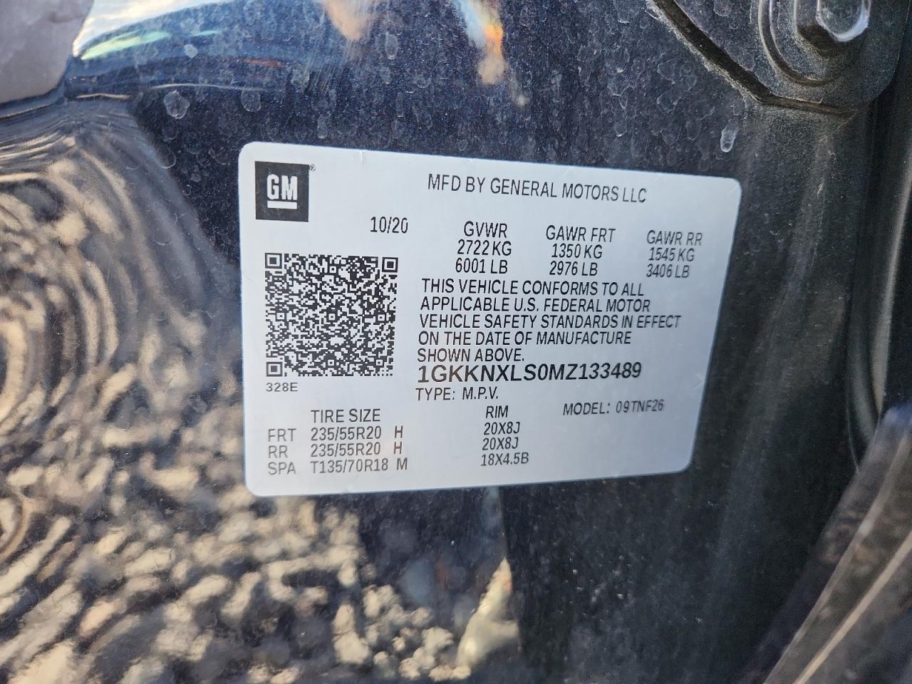 2021 GMC Acadia Denali VIN: 1GKKNXLS0MZ133489 Lot: 91686965