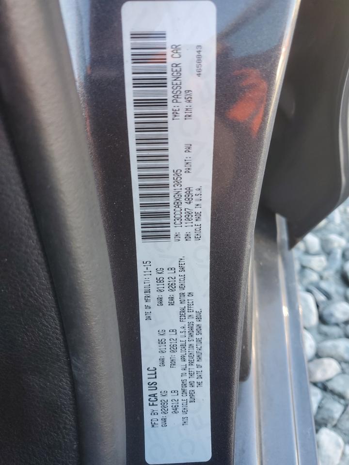 2016 Chrysler 200 Limited VIN: 1C3CCCABXGN130505 Lot: 92162695