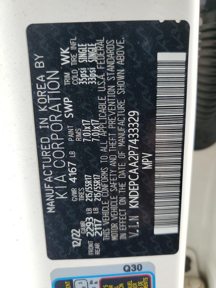 2023 Kia Seltos Lx VIN: KNDEPCAA2P7433329 Lot: 92692365