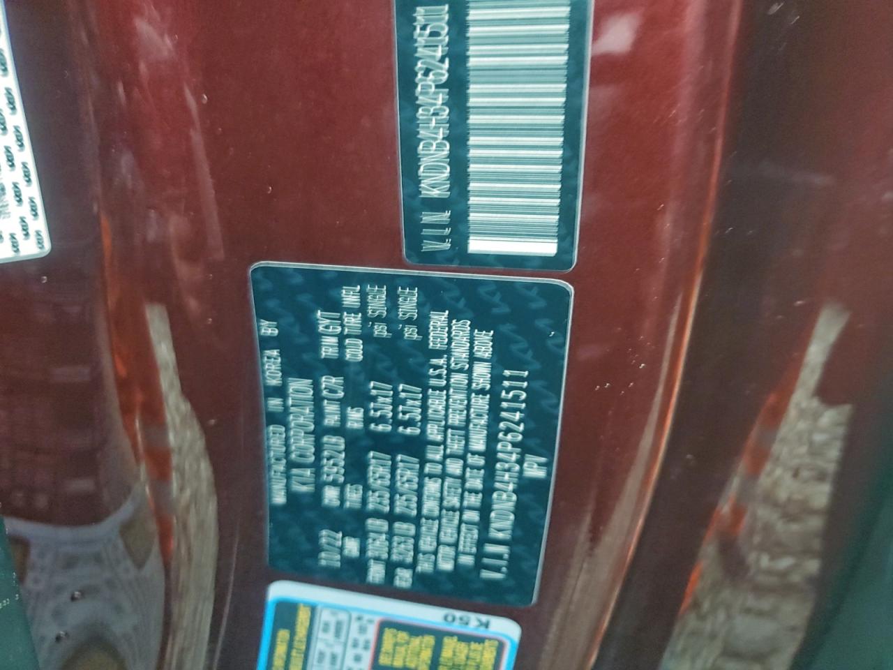 2023 Kia Carnival Lx VIN: KNDNB4H34P6241511 Lot: 94276105