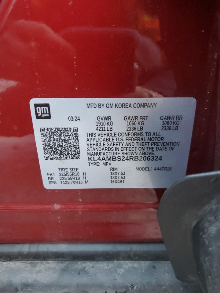 2024 Buick Encore Gx Preferred VIN: KL4AMBS24RB206324 Lot: 92430085