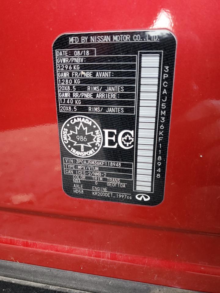 2019 Infiniti Qx50 Essential VIN: 3PCAJ5M36KF118948 Lot: 90744975