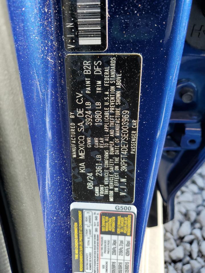 2025 Kia K4 Lx VIN: 3KPFT4DE7SE003969 Lot: 90684925