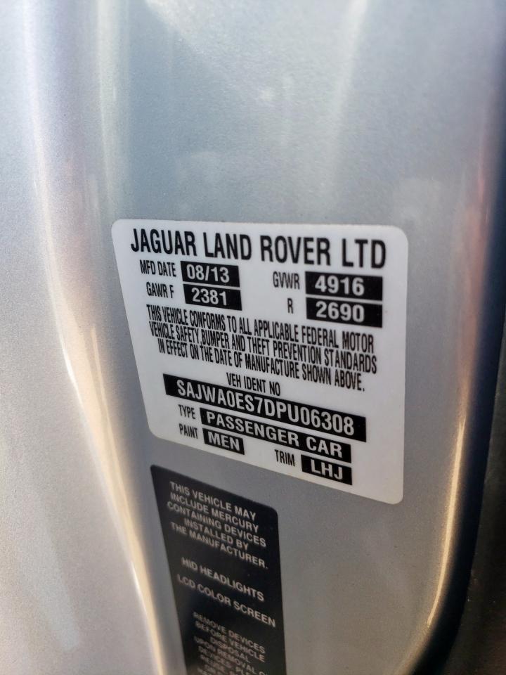 2013 Jaguar Xf VIN: SAJWA0ES7DPU06308 Lot: 91041815