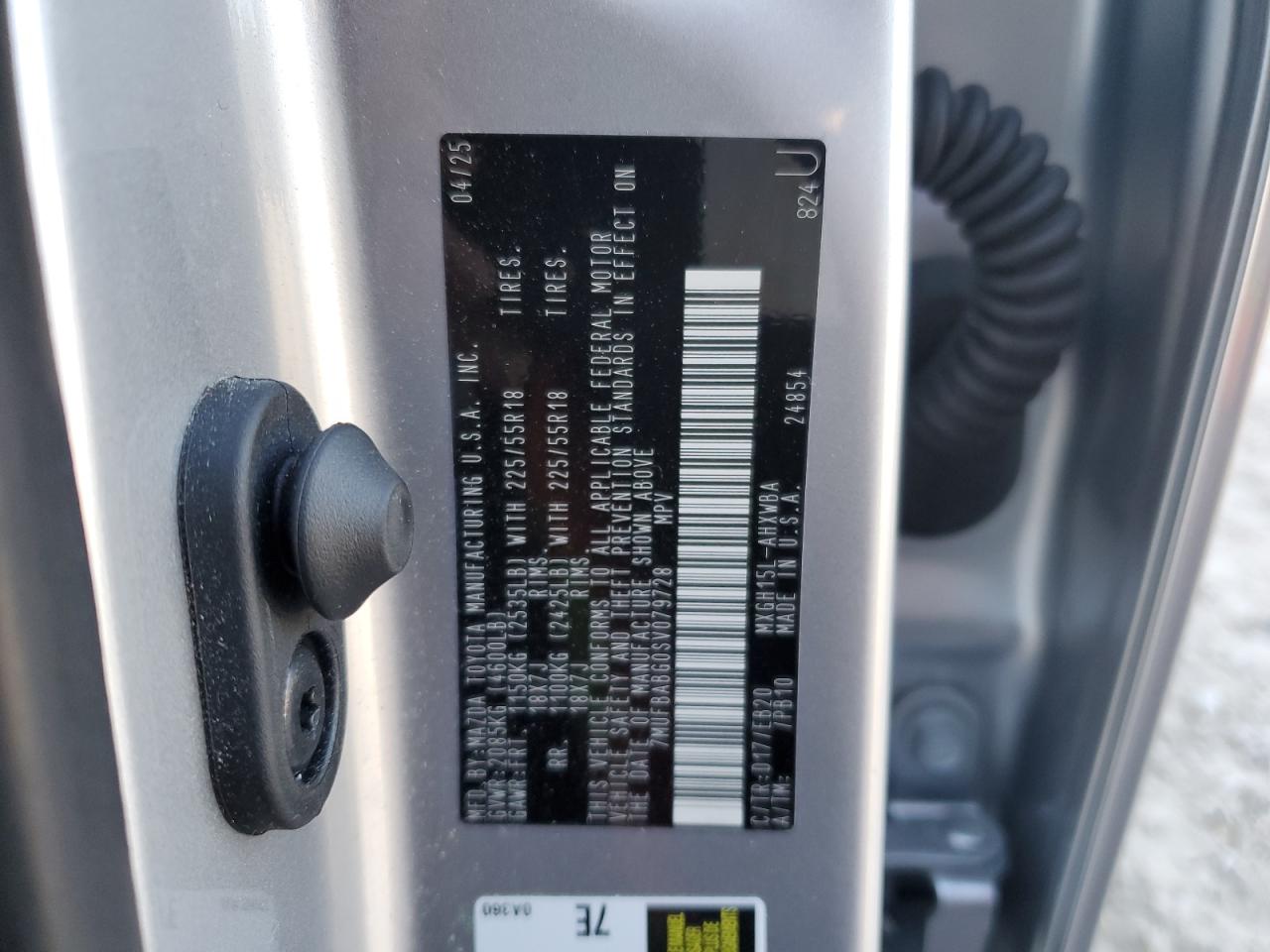 2025 Toyota Corolla Cross Se VIN: 7MUFBABG0SV079728 Lot: 93189645