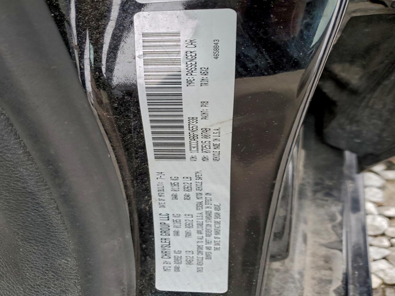 2015 Chrysler 200 Limited VIN: 1C3CCCAB6FN557338 Lot: 93831235