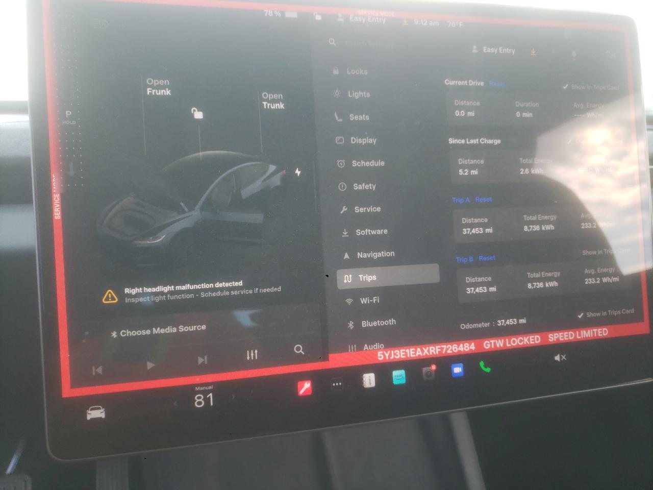 2024 Tesla Model 3 VIN: 5YJ3E1EAXRF726484 Lot: 92513585