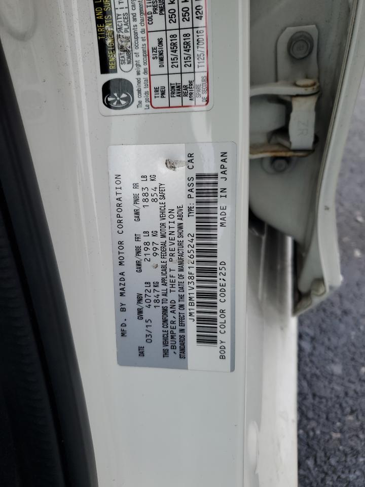 2015 Mazda 3 Touring VIN: JM1BM1V38F1265242 Lot: 93513805