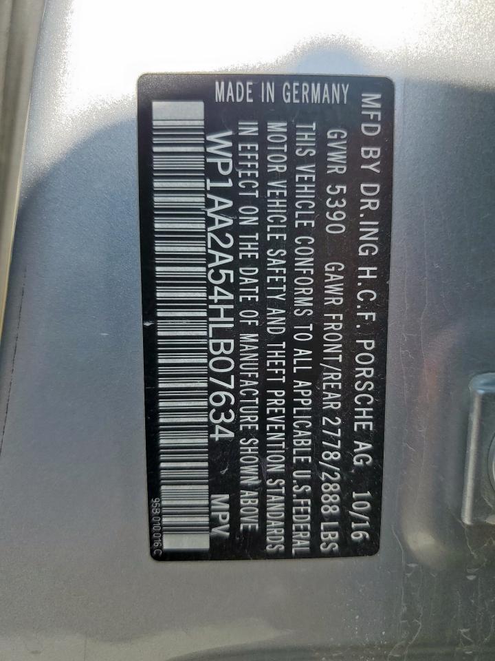 2017 Porsche Macan VIN: WP1AA2A54HLB07634 Lot: 93143625