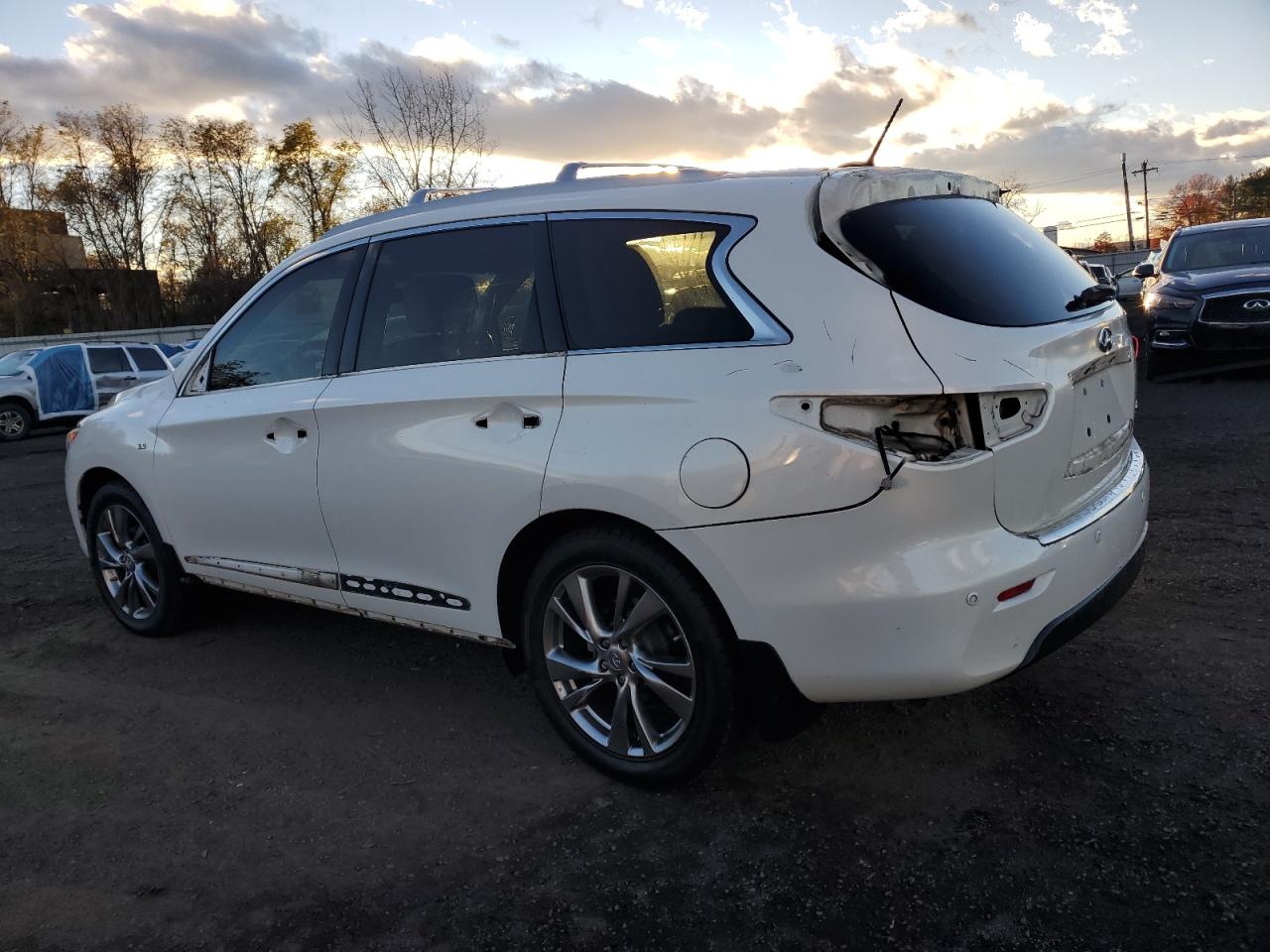 2014 Infiniti Qx60 white null gas 5N1AL0MN5EC539636 photo #3