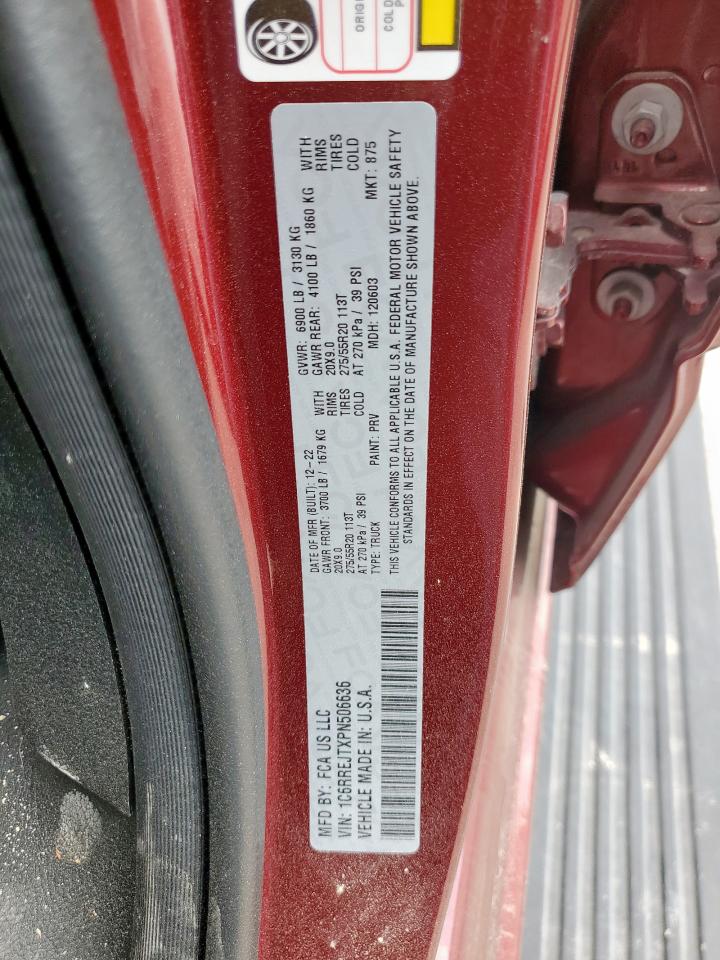 2023 Ram 1500 Laramie VIN: 1C6RREJTXPN506636 Lot: 91785645