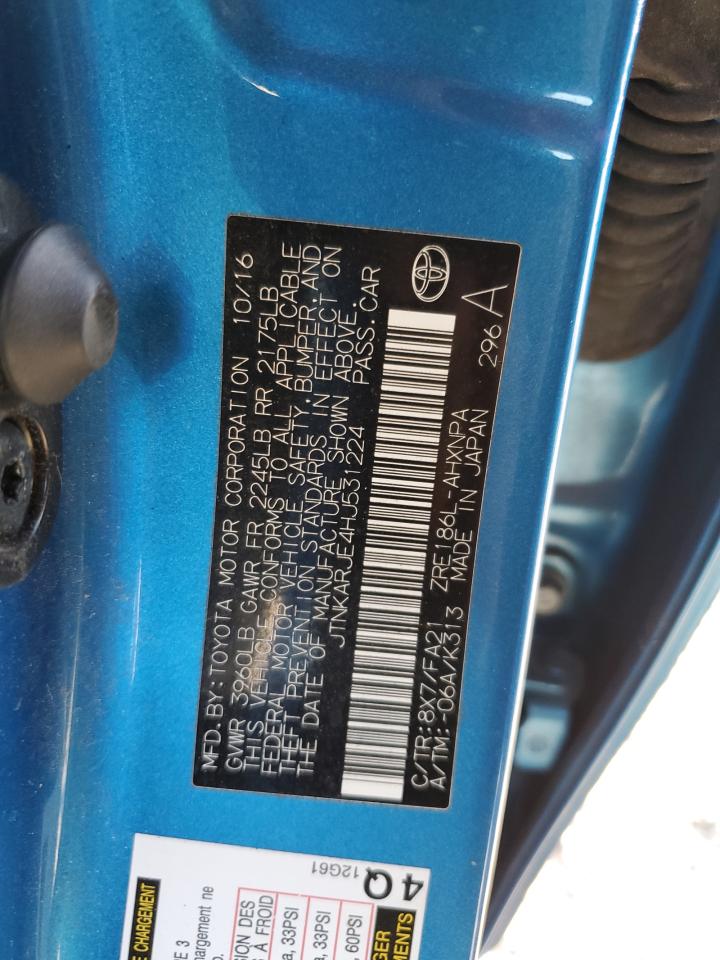 2017 Toyota Corolla Im VIN: JTNKARJE4HJ531224 Lot: 93110025