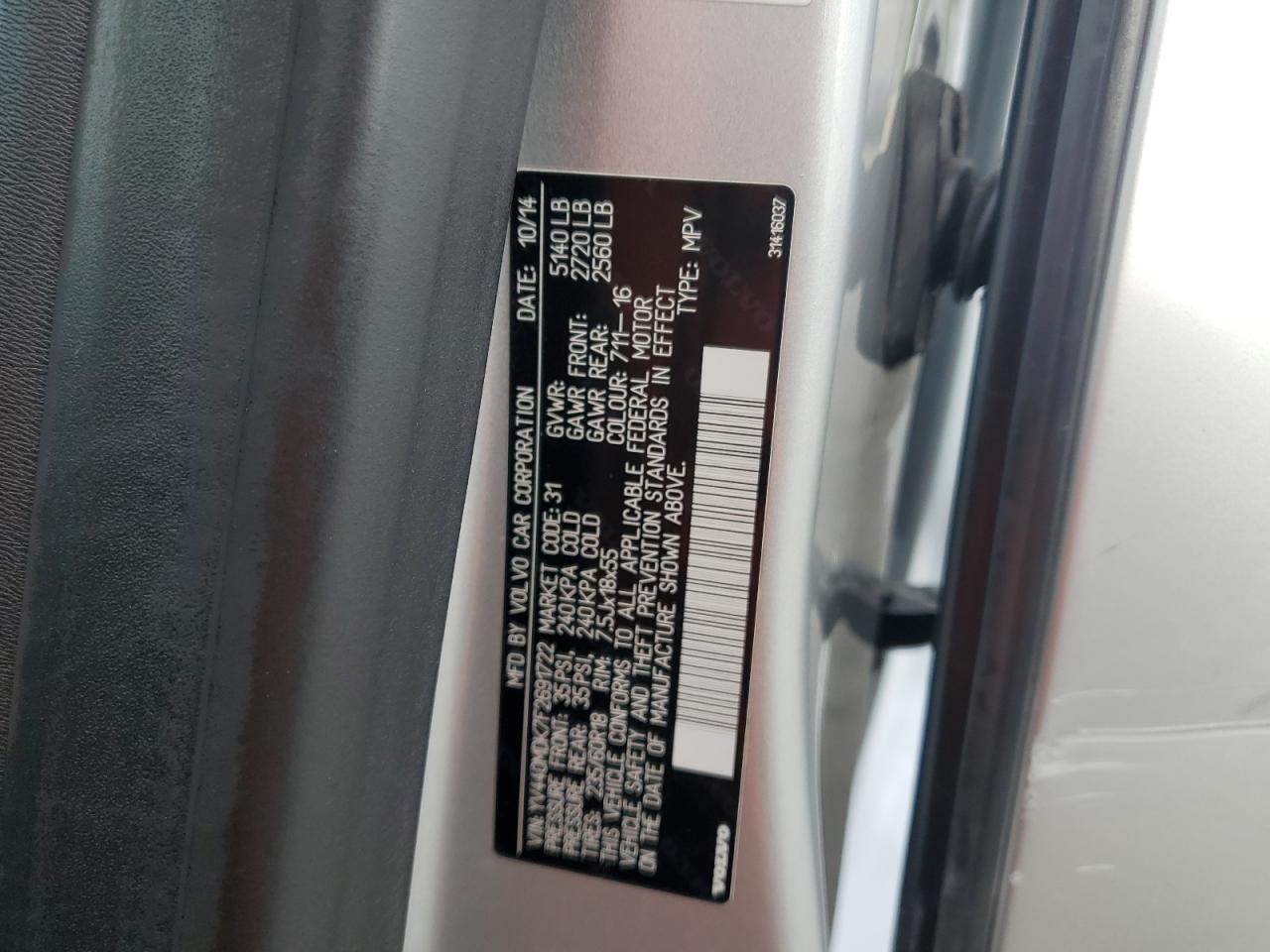 2015 Volvo Xc60 T5 Premier VIN: YV440MDK7F2691722 Lot: 85434805