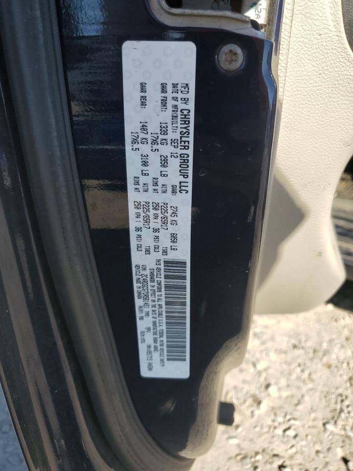 2013 Dodge Grand Caravan Sxt VIN: 2C4RDGCG7DR561451 Lot: 91345355